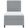 Cama con Base de Resortes y Colchón Gris Claro 100x200 cm Tela von , Betten und Lattenroste - Ref: Foro24-3339287, Preis: 351...