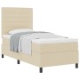 Cama con Somier y Colchón Crema 100x200 cm Tela by , Beds and slatted bases - Ref: Foro24-3339292, Price: 339,48 €, Discount: %