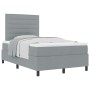 Cama con Base de Resorte con Colchón Gris Claro 120x200 cm Tela von , Betten und Lattenroste - Ref: Foro24-3339301, Preis: 42...