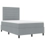 Cama con Base de Resorte con Colchón Gris Claro 120x200 cm Tela von , Betten und Lattenroste - Ref: Foro24-3339301, Preis: 42...