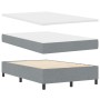Cama con Base de Resorte con Colchón Gris Claro 120x200 cm Tela von , Betten und Lattenroste - Ref: Foro24-3339301, Preis: 42...