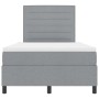Cama con Base de Resorte con Colchón Gris Claro 120x200 cm Tela von , Betten und Lattenroste - Ref: Foro24-3339301, Preis: 42...