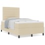Cama con base de resortes con colchón crema 120x200 cm Tela by , Beds and slatted bases - Ref: Foro24-3339306, Price: 426,92 ...