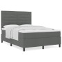cama con base tapizada gris oscuro con colchón 140x200 cm tela by , Beds and slatted bases - Ref: Foro24-3339316, Price: 494,...