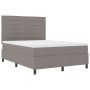 Cama con Base con Colchón Taupe 140x200 cm Tela de , Camas y somieres - Ref: Foro24-3339319, Precio: 531,63 €, Descuento: %