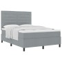 Cama Box Spring con Colchón Gris Claro 160x200 cm Tela von , Betten und Lattenroste - Ref: Foro24-3339322, Preis: 571,77 €, R...