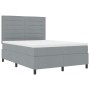 Cama Box Spring con Colchón Gris Claro 160x200 cm Tela von , Betten und Lattenroste - Ref: Foro24-3339322, Preis: 571,77 €, R...