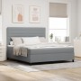 Cama con base de resortes con colchón gris claro super king tela by , Beds and slatted bases - Ref: Foro24-3339329, Price: 61...