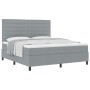 Cama con base de resortes con colchón gris claro super king tela by , Beds and slatted bases - Ref: Foro24-3339329, Price: 61...