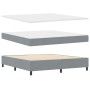 Cama con base de resortes con colchón gris claro super king tela by , Beds and slatted bases - Ref: Foro24-3339329, Price: 61...
