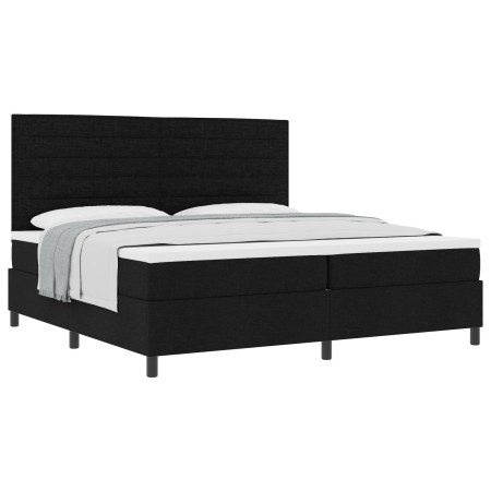 Cama con Somier y Colchón Negra 200x200 cm Tela by , Beds and slatted bases - Ref: Foro24-3339338, Price: 677,38 €, Discount: %