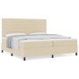 Cama Box Spring con Colchón Crema 200x200 cm Tela von , Betten und Lattenroste - Ref: Foro24-3339341, Preis: 645,11 €, Rabatt: %