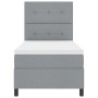 Cama con box spring con colchón gris claro 90x200 cm tela von , Betten und Lattenroste - Ref: Foro24-3339357, Preis: 348,96 €...