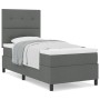 Cama con Box Spring y Colchón Gris Oscuro 90x200 cm Tela by , Beds and slatted bases - Ref: Foro24-3339358, Price: 370,47 €, ...