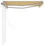 Automatic retractable awning with yellow and white poles, 3.5x2.5 m. by vidaXL, Awnings - Ref: Foro24-3069928, Price: 410,92 ...