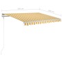 Automatic retractable awning with yellow and white poles, 3.5x2.5 m. by vidaXL, Awnings - Ref: Foro24-3069928, Price: 410,92 ...