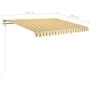 Automatic retractable awning with yellow and white poles, 3.5x2.5 m. by vidaXL, Awnings - Ref: Foro24-3069928, Price: 425,79 ...