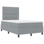 Cama con somier y colchón gris claro 120x200 cm de tela von , Betten und Lattenroste - Ref: Foro24-3339378, Preis: 415,22 €, ...