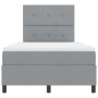 Cama con somier y colchón gris claro 120x200 cm de tela von , Betten und Lattenroste - Ref: Foro24-3339378, Preis: 415,22 €, ...