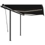 Manuell ausfahrbare Markise mit LED anthrazitgrau 3,5x2,5 m von vidaXL, Markisen - Ref: Foro24-3070124, Preis: 497,92 €, Raba...