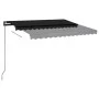 Manual retractable awning with LED anthracite gray 3.5x2.5 m by vidaXL, Awnings - Ref: Foro24-3070124, Price: 506,94 €, Disco...