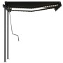 Manuell ausfahrbare Markise mit LED anthrazitgrau 3,5x2,5 m von vidaXL, Markisen - Ref: Foro24-3070124, Preis: 497,92 €, Raba...