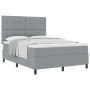 Cama somier y colchón Gris Claro 140x190 cm Tela by , Beds and slatted bases - Ref: Foro24-3339385, Price: 505,37 €, Discount: %