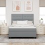 Cama somier y colchón Gris Claro 140x190 cm Tela by , Beds and slatted bases - Ref: Foro24-3339385, Price: 505,37 €, Discount: %