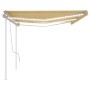Toldo manual retráctil con LED amarillo y blanco 6x3,5 m de vidaXL, Toldos - Ref: Foro24-3070083, Precio: 845,58 €, Descuento: %