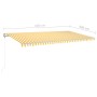Manuell ausfahrbare Markise mit gelber und weißer LED 6x3,5 m von vidaXL, Markisen - Ref: Foro24-3070083, Preis: 845,58 €, Ra...