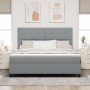 Cama con Box Spring con Colchón Gris Claro Super King Tela von , Betten und Lattenroste - Ref: Foro24-3339406, Preis: 625,23 ...