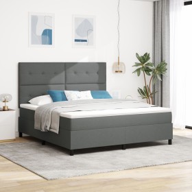 Cama de Caja de Resortes Gris Oscuro Super King Tela von , Betten und Lattenroste - Ref: Foro24-3339407, Preis: 639,13 €, Rab...