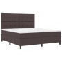 Cama con Base de Resortes y Colchón Marrón Oscuro Super King Tela by , Beds and slatted bases - Ref: Foro24-3339409, Price: 6...