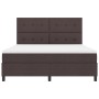 Cama con Base de Resortes y Colchón Marrón Oscuro Super King Tela by , Beds and slatted bases - Ref: Foro24-3339409, Price: 6...