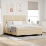 Cama Box Spring con Colchón Crema Super King Tela de , Camas y somieres - Ref: Foro24-3339411, Precio: 630,30 €, Descuento: %