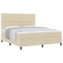 Cama Box Spring con Colchón Crema Super King Tela de , Camas y somieres - Ref: Foro24-3339411, Precio: 630,30 €, Descuento: %