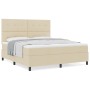 Cama Box Spring con Colchón Crema Super King Tela de , Camas y somieres - Ref: Foro24-3339411, Precio: 630,30 €, Descuento: %
