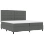 Cama con base y colchón gris oscuro 200x200 cm de tela by , Beds and slatted bases - Ref: Foro24-3339414, Price: 661,88 €, Di...