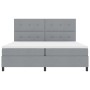 Cama de Resortes con Colchón Gris Claro 200x200 cm Tela by , Beds and slatted bases - Ref: Foro24-3339413, Price: 711,64 €, D...