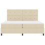 Cama de Box Spring con Colchón Crema 200x200 cm Tela de , Camas y somieres - Ref: Foro24-3339418, Precio: 615,56 €, Descuento: %