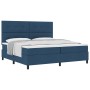 Cama con Base Azul 200x200 cm Tela by , Beds and slatted bases - Ref: Foro24-3339419, Price: 699,73 €, Discount: %
