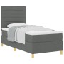 Cama con Base Tapizada y Colchón Gris Oscuro 90x200 cm Tela by , Beds and slatted bases - Ref: Foro24-3339512, Price: 366,41 ...