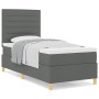 Cama con Base Tapizada y Colchón Gris Oscuro 90x200 cm Tela by , Beds and slatted bases - Ref: Foro24-3339512, Price: 366,41 ...