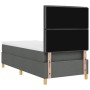 Cama con Base Tapizada y Colchón Gris Oscuro 90x200 cm Tela by , Beds and slatted bases - Ref: Foro24-3339512, Price: 366,41 ...