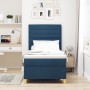 Cama con Base y Colchón Azul 90x200 cm Tela by , Beds and slatted bases - Ref: Foro24-3339517, Price: 357,41 €, Discount: %