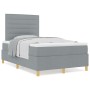 Cama Box Spring con Colchón Gris Claro 120x200 cm Tela by , Beds and slatted bases - Ref: Foro24-3339532, Price: 418,43 €, Di...