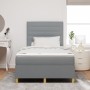 Cama Box Spring con Colchón Gris Claro 120x200 cm Tela by , Beds and slatted bases - Ref: Foro24-3339532, Price: 418,43 €, Di...