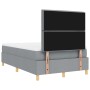 Cama Box Spring con Colchón Gris Claro 120x200 cm Tela by , Beds and slatted bases - Ref: Foro24-3339532, Price: 418,43 €, Di...