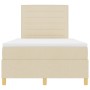 Cama con Base de Resortes y Colchón Crema 120x200 cm Tela by , Beds and slatted bases - Ref: Foro24-3339537, Price: 428,41 €,...