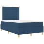 Cama con Base de Resorte y Colchón Azul 120x200 cm Tela von , Betten und Lattenroste - Ref: Foro24-3339538, Preis: 441,72 €, ...